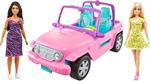 Barbie gita sulla Jeep rosa