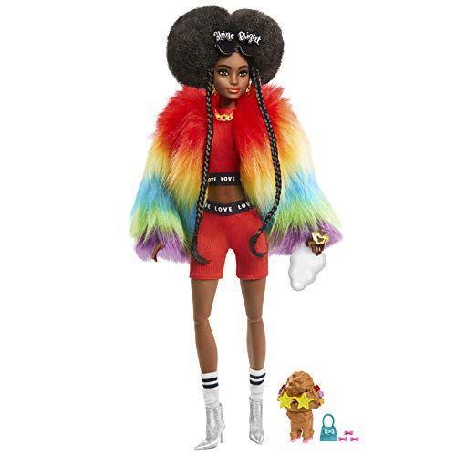 Barbie Extra Bambola Afroamericana con capelli cotonati, 10 Accessori alla Moda, Giocattolo per Bambini 3+ Anni - 4