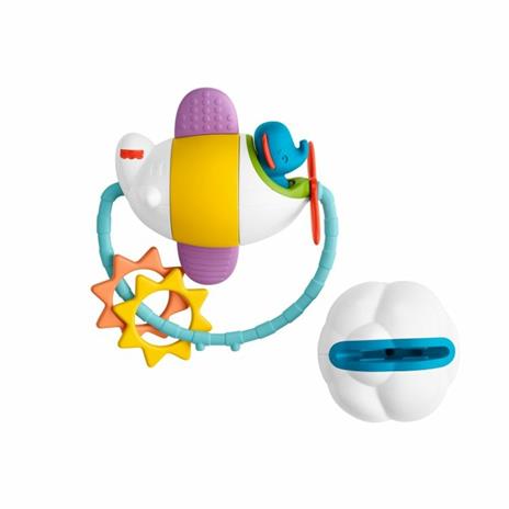 Fisher-Price, Aeroplanino Vola e Vai con ali mordicchiabili e sonaglino, facile da lavare, per bambini 3+mesi - 4