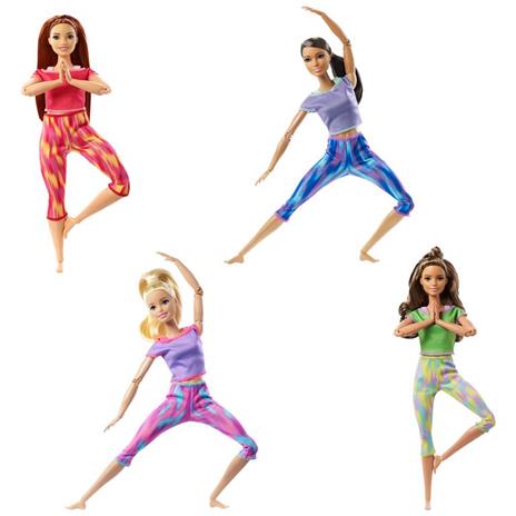 Barbie Bambola Snodata con 22 Articolazioni Flessibili e Coda Castana Riccia, Giocattolo per Bambini 3+Anni,GXF06 - 9