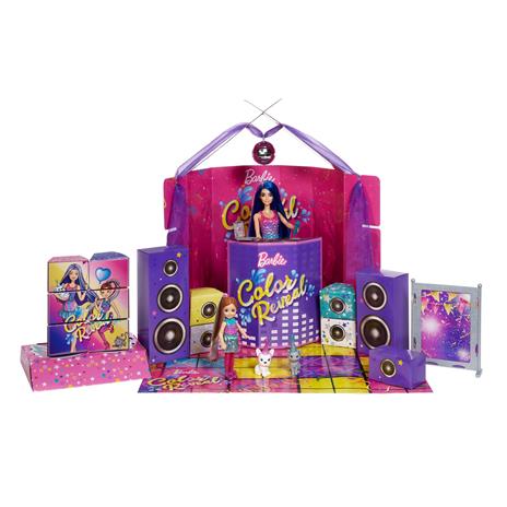 Barbie Color Reveal Festa a Sorpresa, include oltre 50 sorprese, 2 bambole e 2 cuccioli. Mattel (GXJ88) - 2