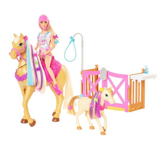 Barbie Il Ranch di Barbie Playset con bambola, 2 cavalli e oltre 20 accessori inclusi. Mattel (GXV77) - 2