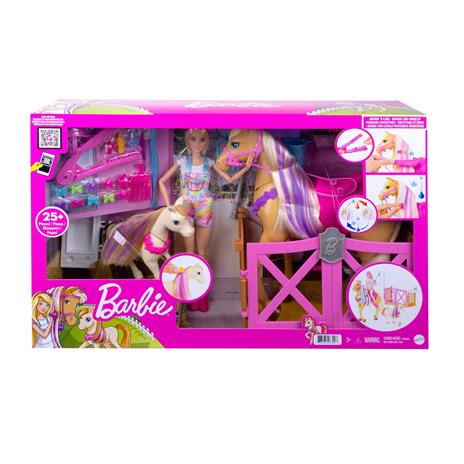 Barbie Il Ranch di Barbie Playset con bambola, 2 cavalli e oltre 20 accessori inclusi. Mattel (GXV77) - 6