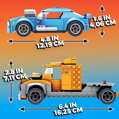 Mega Construx Hot Wheels Camion Trasportatore, set di costruzioni con 355 mattoncini. Mattel (GYG66) - 3