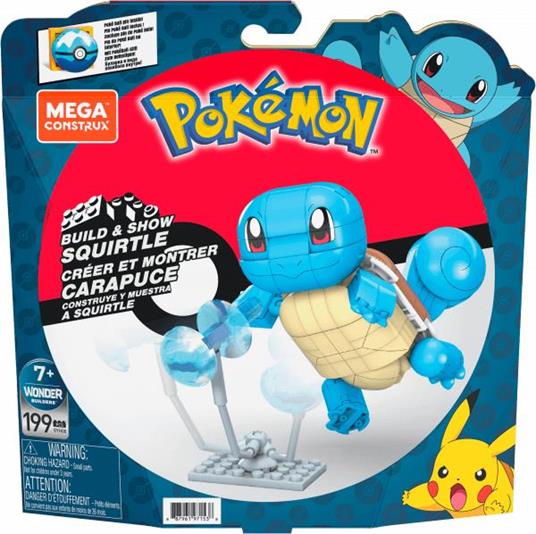 Mega Construx Pokémon Squirtle Set di costruzioni da costruire ed esporre,  giocattolo per bambini - 4