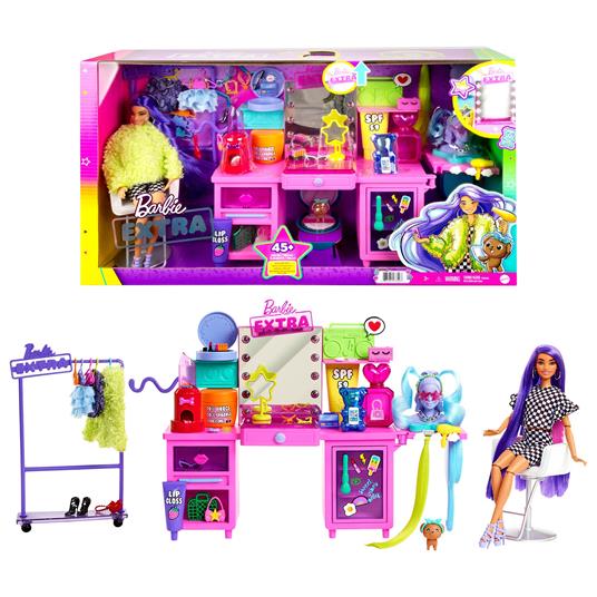 Barbie Extra bambola e playset con un cucciolo e oltre 45 accessori inclusi, per bambini 3+ anni. Mattel (GYJ70) - 2