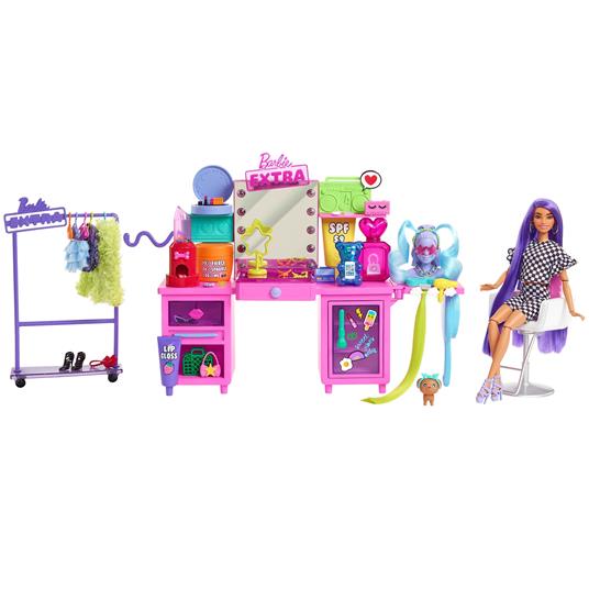 Barbie Extra bambola e playset con un cucciolo e oltre 45 accessori inclusi, per bambini 3+ anni. Mattel (GYJ70) - 8