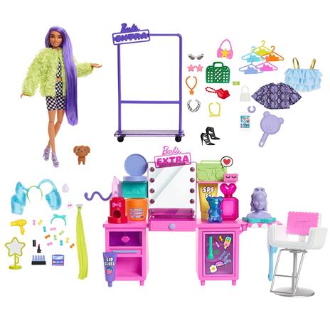 Barbie Extra bambola e playset con un cucciolo e oltre 45 accessori inclusi, per bambini 3+ anni. Mattel (GYJ70) - 9