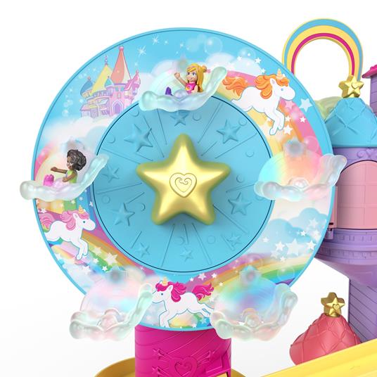 Polly Pocket Lunapark dell'Arcobaleno, Playset con 3 giostre e7 aree di gioco, 25 accessori a sorpresa. Mattel (GYK44) - 3