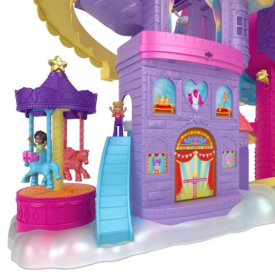 Polly Pocket Lunapark dell'Arcobaleno, Playset con 3 giostre e7 aree di gioco, 25 accessori a sorpresa. Mattel (GYK44) - 4