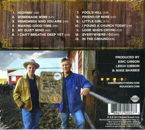 In the Ground - CD Audio di Gibson Brothers - 2