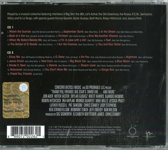 Thank You, Friends - CD Audio di Big Star's Third Live - 2