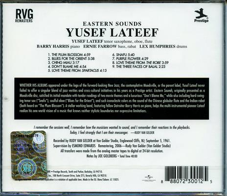 Eastem Sounds - CD Audio di Yusef Lateef - 2