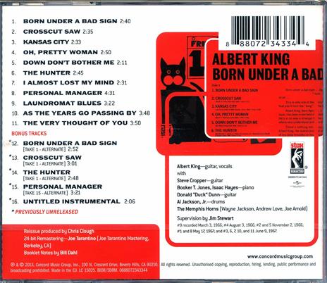 Born Under a Bad Sign (Remastered Edition + Bonus Tracks) - CD Audio di Albert King - 2