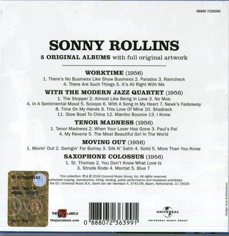 5 Original Albums - CD Audio di Sonny Rollins - 2