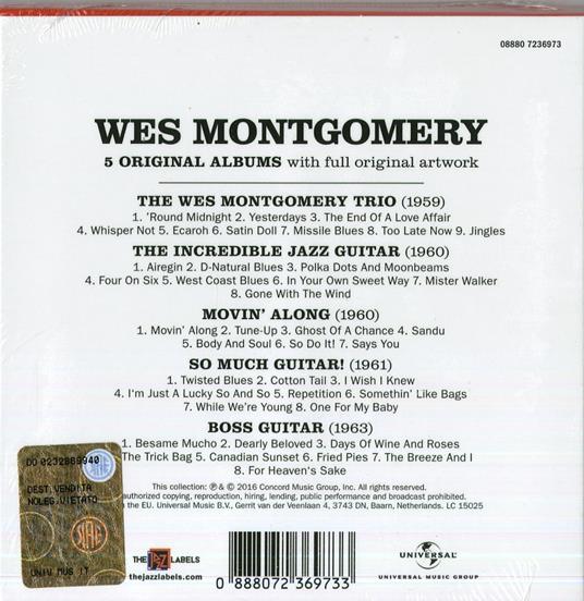 5 Original Albums - CD Audio di Wes Montgomery - 2