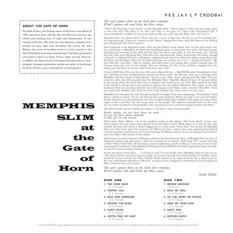 At the Gate of Horn - Vinile LP di Memphis Slim - 2