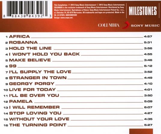 Milestones. Toto - CD Audio di Toto - 2