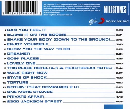Milestones. The Jacksons - CD Audio di Jacksons - 2