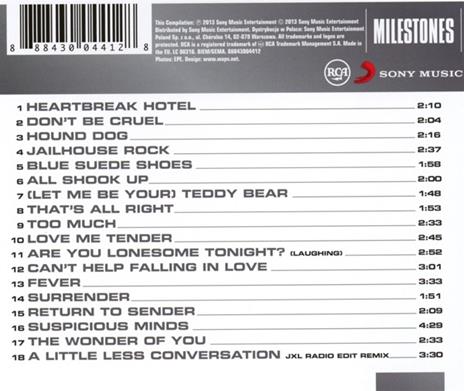 Milestones. Elvis - CD Audio di Elvis Presley - 2