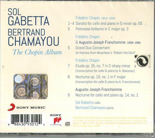 The Chopin Album - CD Audio di Frederic Chopin,Sol Gabetta,Bertrand Chamayou - 2