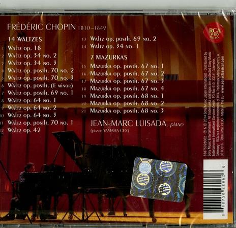 14 Valzer - 7 Mazurke - CD Audio di Frederic Chopin,Jean-Marc Luisada - 2