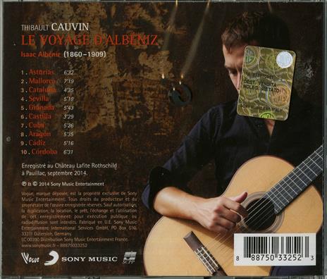 Le voyage d'Albéniz. Musica spagnola per chitarra - CD Audio di Isaac Albéniz,Thibault Cauvin - 2