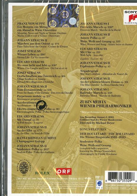 New Year's Concert 2015 (DVD) - DVD di Zubin Mehta,Wiener Philharmoniker - 2