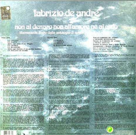 Non al denaro, non all'amore né al cielo - Vinile LP di Fabrizio De André - 2