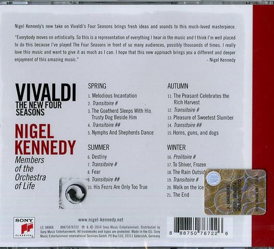 The New Four Seasons - CD Audio di Antonio Vivaldi,Nigel Kennedy - 2