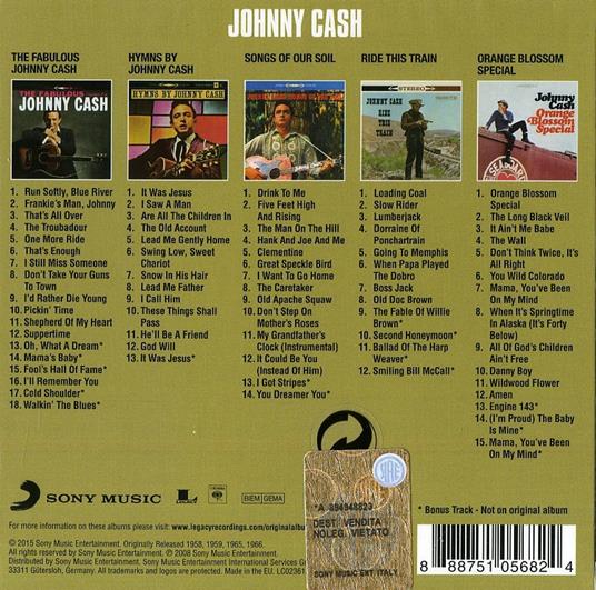 Original Album Classics - CD Audio di Johnny Cash - 2