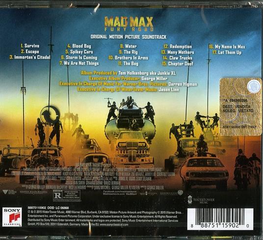 Mad Max. Fury Road (Colonna sonora) - CD Audio di Junkie XL