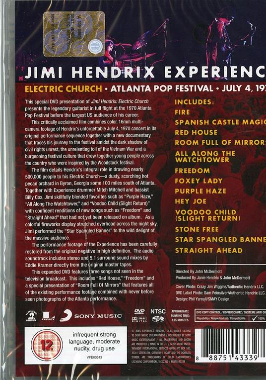 Jimi Hendrix. Electric Church (DVD) - DVD di Jimi Hendrix - 2