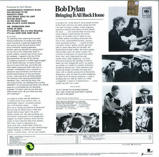 Bringing it All Back Home - Vinile LP di Bob Dylan - 2