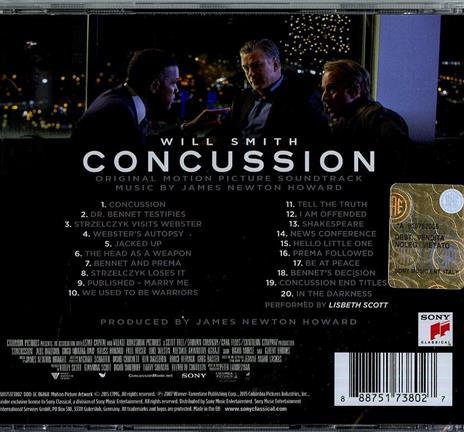 Concussion (Colonna sonora) - CD Audio di James Newton-Howard - 2