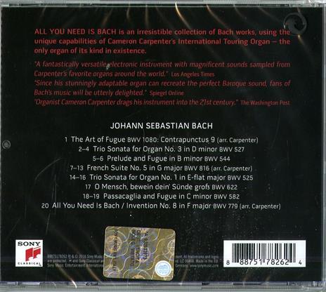 All You Need Is Bach - CD Audio di Cameron Carpenter - 2