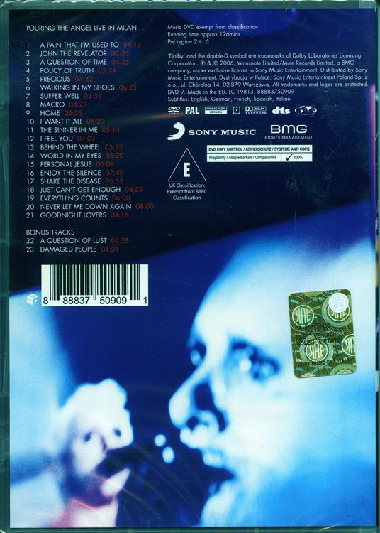 Depeche Mode. Touring The Angel Live In Milan (DVD) - DVD di Depeche Mode - 2