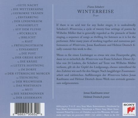 Winterreise - CD Audio di Franz Schubert,Jonas Kaufmann,Helmut Deutsch - 2