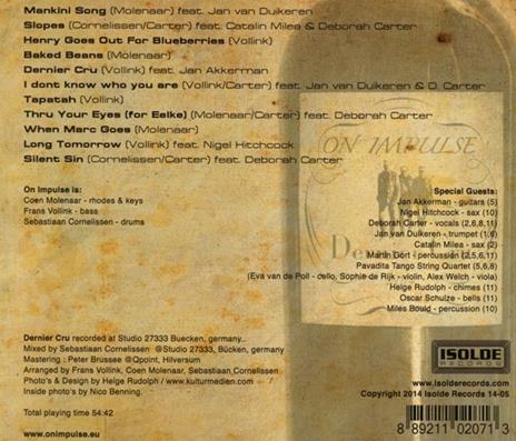 Dernier Cru - CD Audio di On Impulse - 2