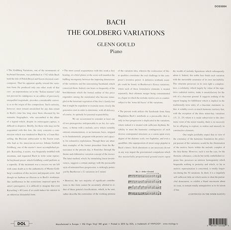 Variazioni Goldberg (180 gr.) - Vinile LP di Johann Sebastian Bach,Glenn Gould - 2