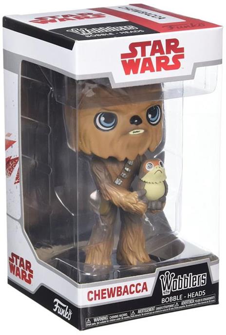 Funko Wacky Wobblers. New Edition Star Wars Episode 8 The Last Jedi. Chewbacca With Porg Bobble Head - 3