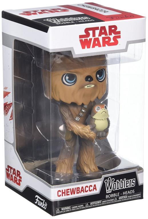 Funko Wacky Wobblers. New Edition Star Wars Episode 8 The Last Jedi. Chewbacca With Porg Bobble Head - 3