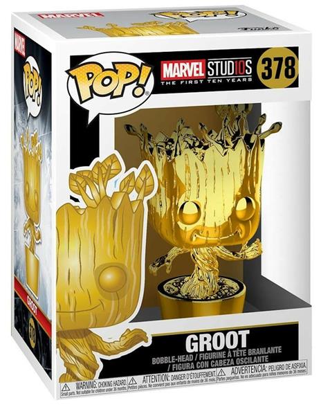 Funko POP! Marvel. Marvel Studio's 10Th Anniversary. Groot. Chrome - 3