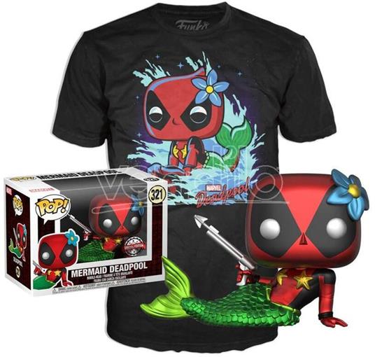 Set Figura Pop & Tee Marvel Deadpool Mermaid Esclusiva Funko
