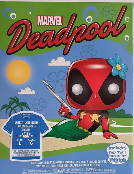 Set Figura Pop & Tee Marvel Deadpool Mermaid Esclusiva Funko