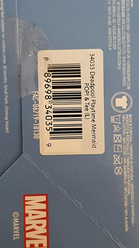 Set Figura Pop & Tee Marvel Deadpool Mermaid Esclusiva Funko - 3