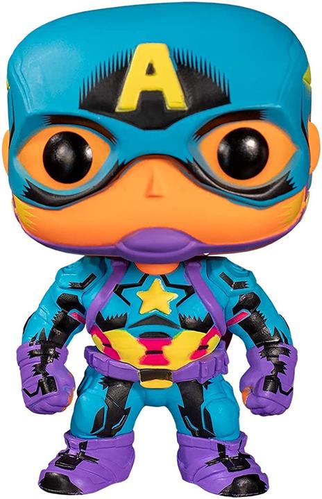 Funko POP Marvel: Black Light Captain America - 2