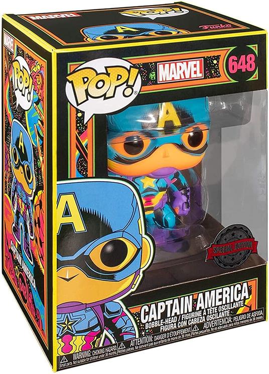 Funko POP Marvel: Black Light Captain America - 3