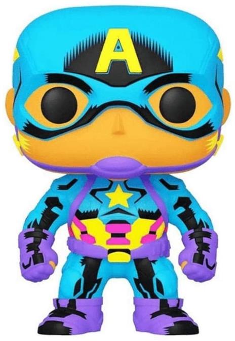 Funko POP Marvel: Black Light Captain America - 4