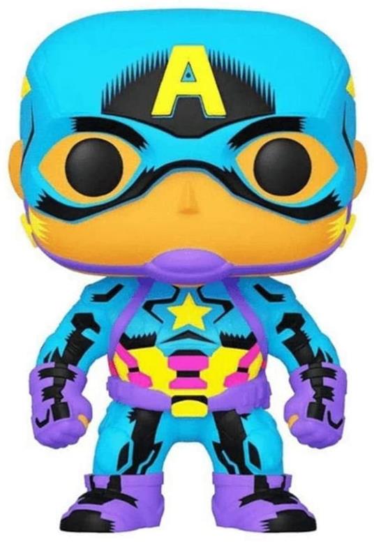Funko POP Marvel: Black Light Captain America - 4